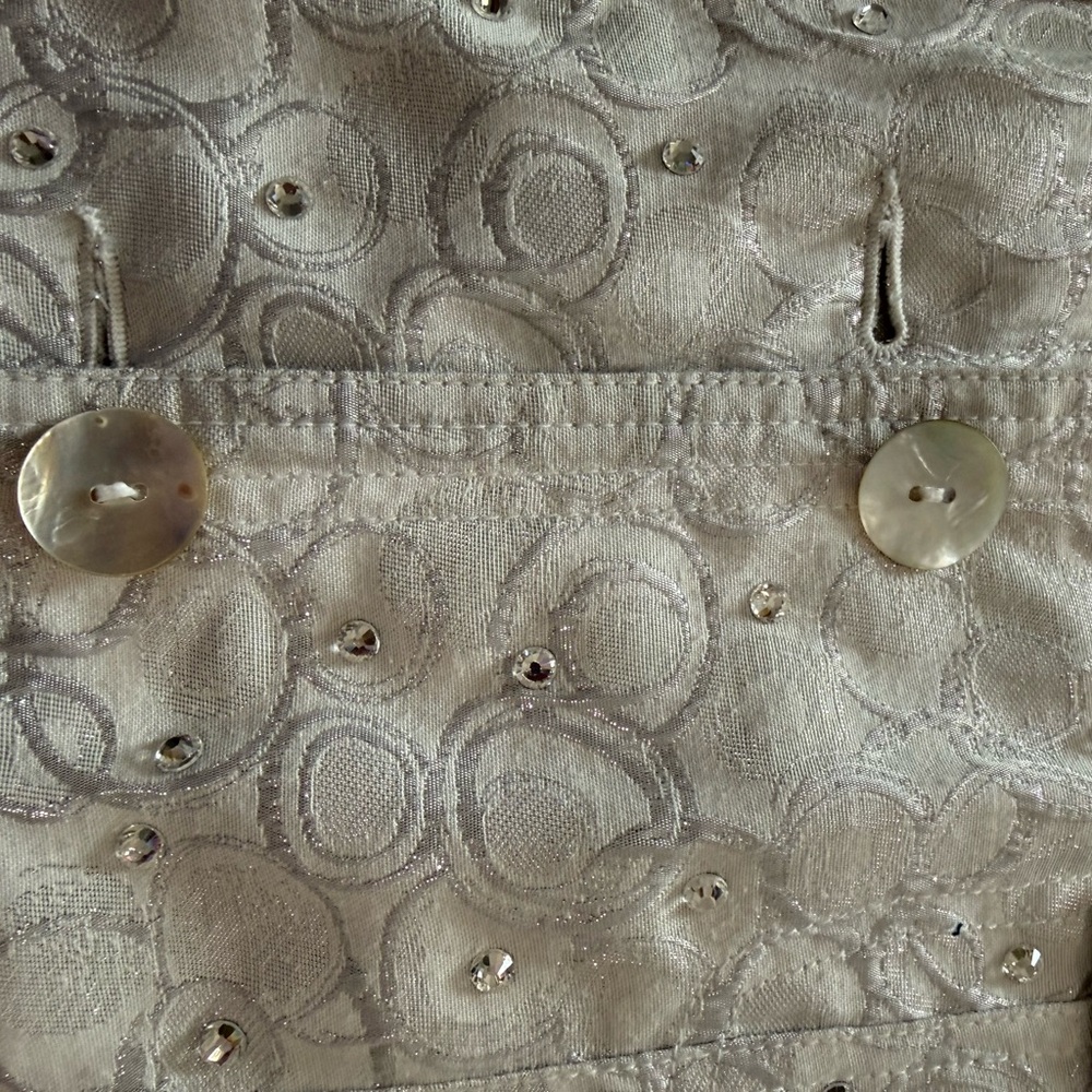 Ruby Rd. Silver And White Patterned Women's Blazer - image 4